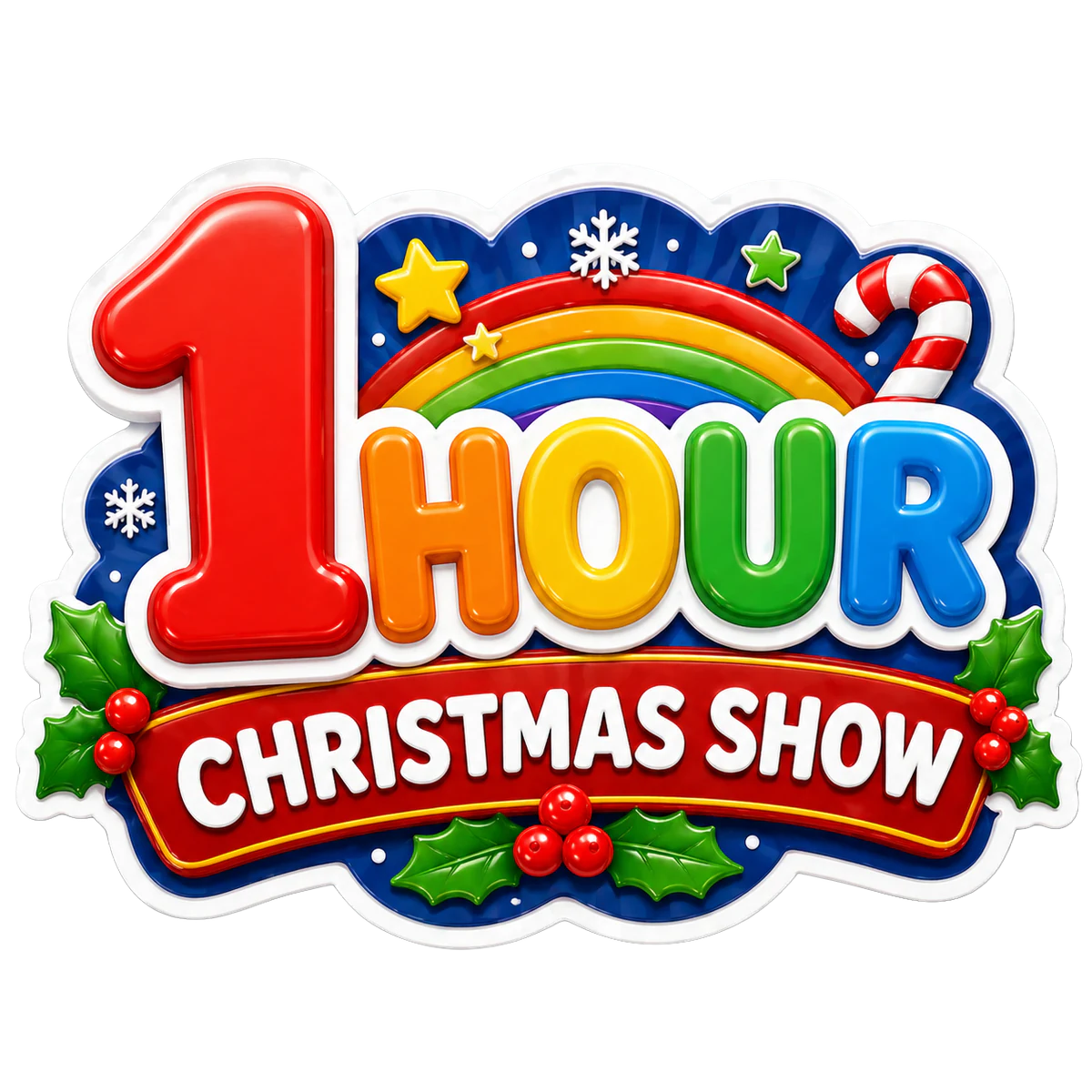 1 hour Christmas show badge