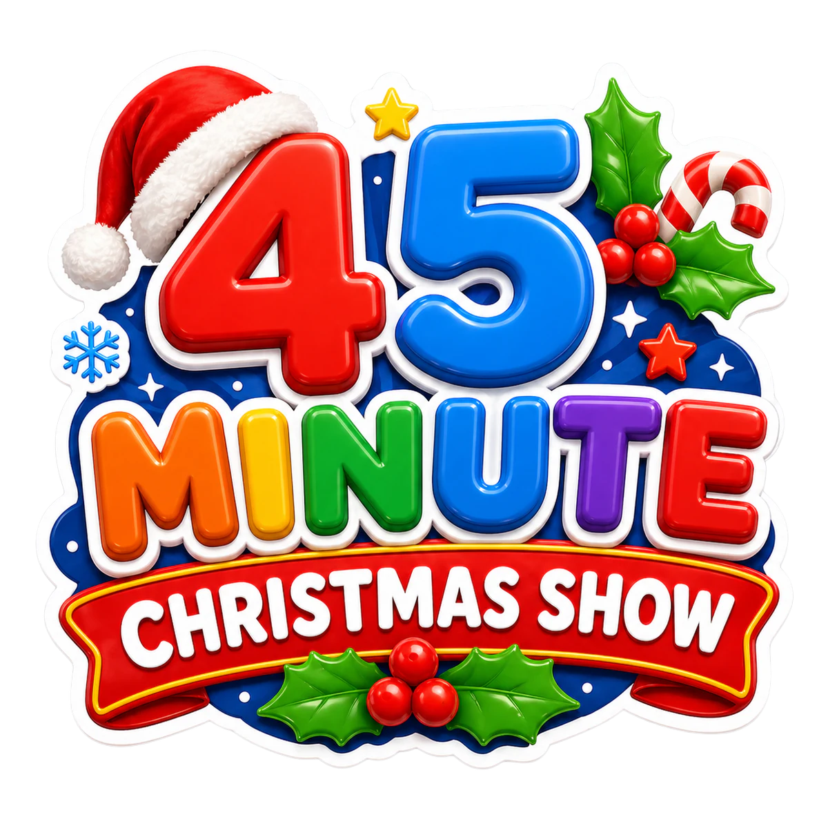 45 minute Christmas show badge