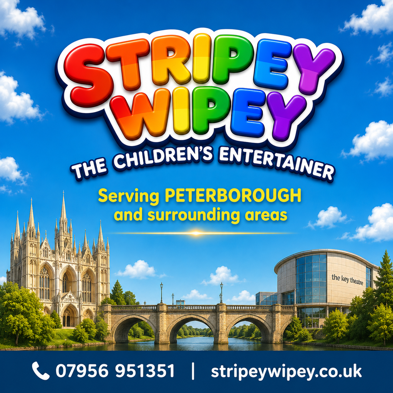 Stripey Wipey 90 minute birthday party midweek budget saver card