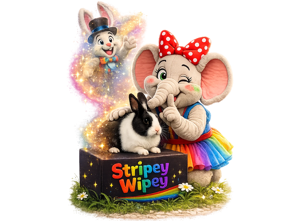 Stripey Wipey nursery and preschool magic shows for lively little learners