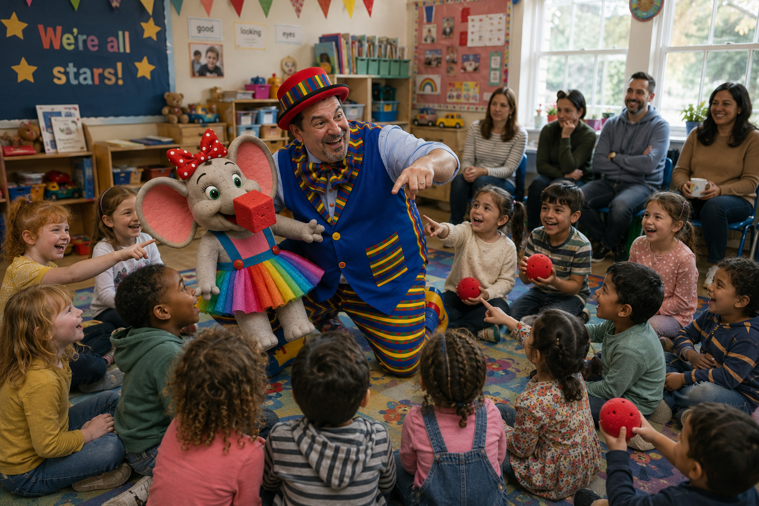 Stripey Wipey nursery and preschool magic shows for lively little learners